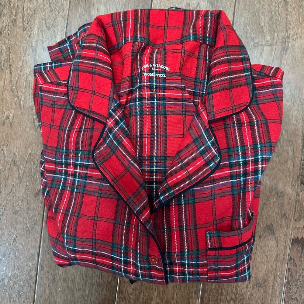 Red flannel plaid pajamas
